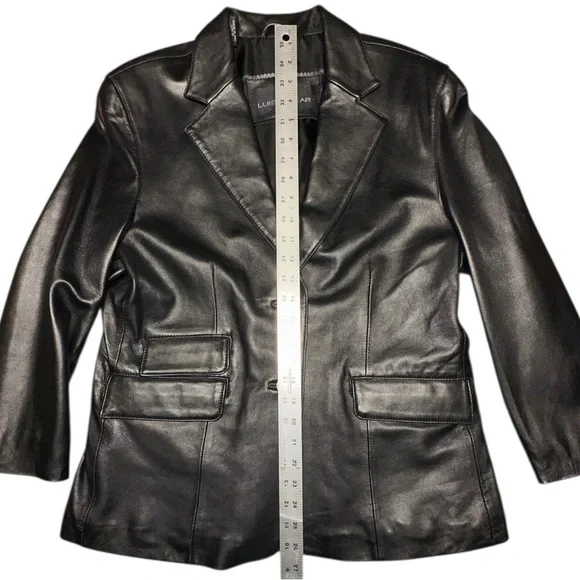 Vintage Luis Alvear ~ Women’s 100% Genuine Soft Leather Black Jacket ~ Size L - Picture 13 of 14